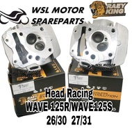CYLINDER HEAD RACING 26/30 27/31 RAEY KING THAILAND FOR HONDA WAVE125 WAVE125R WAVE125S