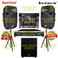 Paket sound system Baretone 15 inch + subwoofer aktif Betavo 15 inch