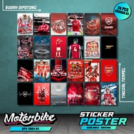 DINNDIN POSTER STICKERS WITH FOOTBALL CLUB MOTIF, 24 PCS, A5 SIZE - SPSS-TB