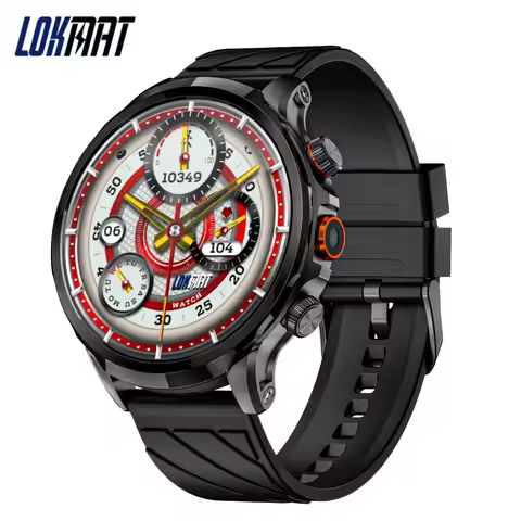 LOKMAT APPLLP 8 Pro 1.85 inch Round Screen 4G LTE Android Smart Watch Men Quad Core 32GB Rom Camera 