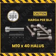 STAINLESS L-BOLT M10 X 40 M10x40 PITCH 1.25 FINE THREAD EQUIVALENT TO KEY BOLT 14 LENGTH 40 MM 4 CM