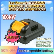 For Dewalt DCD700 DCD710 DCD710S2 DCF610 DCF610S2 10.8V 1500mAh 2000mAh 3000mAh 18650 Battery Cordle