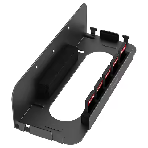 IPEGA SW2072 Storage Wall Stand for Switch 1&2, Space-Saving Design,5 Game Card Slots&4 Hooks & Heav