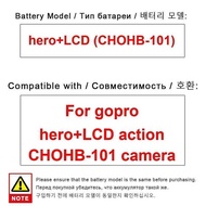 Camera Battery Reliable Replacement 1350mAh For Gopro hero+LCD Chohb-101 Camera Durable