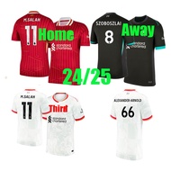 The Reds Mohamed Salah Darwin Nunez 24/25 LiVerPools men Soccer Jersey Dominik Szoboszlai Andy Rober