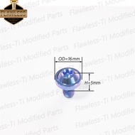 Flawless-Ti Gr5ถูกที่สุด สกรูไทเทเนียม M6 Disc Torx T25 ขนาด M6X10-60L ขั้วบวก สีทอง สีม่วง และสีแดง