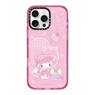 เคส CASETiFY Kuromi/Pochacco/สีฟ้า: เมโลดี้ของฉัน | Pink Fizz Impact สำหรับ iPhone 16 Pro Max/ iPhon