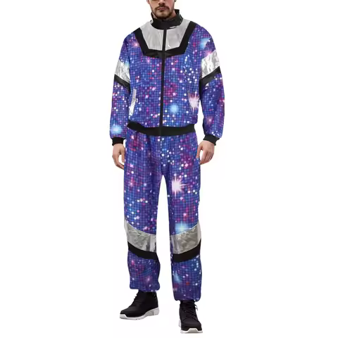 Formal Mens Suit 70s 80s Clothing For Men And Women Sportswear Disco Jacket And Pants Retro Outfit J