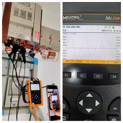 Portable Electric Energy Meter 32GB Data Logger Waveform Graphics 3 Phase Power Quality Analyzer PLS