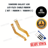 【HASHIRA】 LCD Flex Cable Ribbon for Samsung Galaxy A30 ( Set / Ribbon 1 / Ribbon 2 ) with FREE Opening tools
