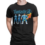 Fantastic 4 t shirt 100% Cotton Round-Neck Short-Sleeve T-Shirt Marvel The Fantastic Four: First Ste