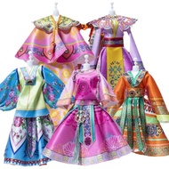FUZOU Doll's Hanfu Clothes DIY Kit, Skirt Handcrafts Princess Toy Outfit, Fashion Designer Wear Dress Handmade Doll's Dress Material DIY Toys