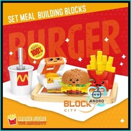 Block City- 4 In 1 Fastfood Nano Block Seri Fast Food Happy Meal Set