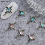 【Louisheart】 5pcs 3D Alloy Nail Ch Decorations Cross Star Accessories Glitter Rhinestone Nail Parts Nail Art Materials Supplies Hot