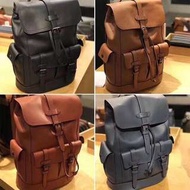 COACH 23202 Hudson Backpack 男士新款後背包 登山包 素面全皮 簡約時尚 大氣