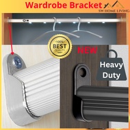 SW hook almari baju oval bracket Tube Support wardrobe rod holder wardrobe rod almari baju hanging bracket