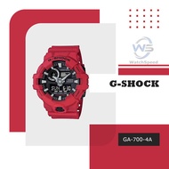 100% Authentic - Casio G-Shock Red Analog Digital Illuminator Sports Mens Watch GA-700-4A GSHOCK