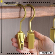 MAG 1pcs Storage Clip, Non-slip Aluminum Alloy Multifunctional Hook Clip, Quality Metal Seamless With Hook Clothes Hangers Skirt