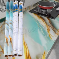 Gilding Marble Pattern Sticker - Home Art Decoration - Cooking Bench Oilproof Decal - Bathroom Wall 