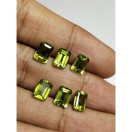 Peridot 7x5 mm Octagon Cuttingnatural