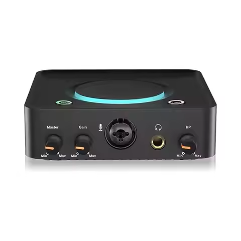 AM-USB Sound Card 2X2 Analog Digital Audio Interface For Live Streaming& Studio Recording 1 Pc Recor