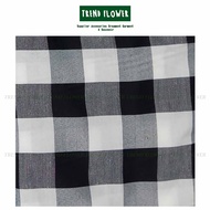 KAIN BALI POLENG TRIDATU MOTIF KOTAK KOTAK HITAM PUTIH KAIN BALI ADAT KAIN KEAGAMAAN KAIN KATUN KOTA