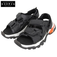 Balenciaga 皮帶交叉綁帶涼鞋，男鞋，黑色，27.5厘米，655954，9碼（美國）[二手]