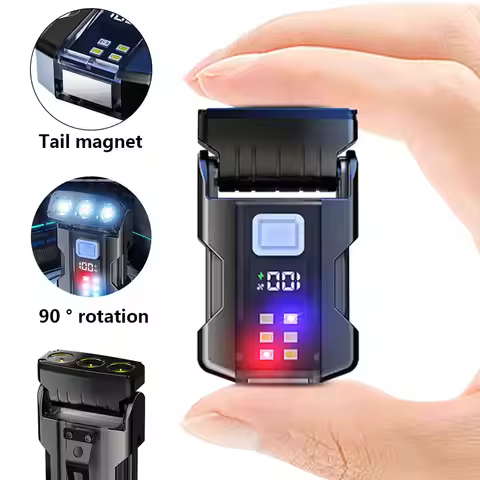 BALDR Portable Mini Keychain Flashlight Led Bright EDC Torch Magnetic Cap Clip Lamp Flash Light Outd