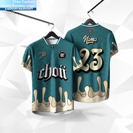 Baju Choii Jersey Lelaki 3d Flame Smile Graphics Thailand Viral Jersey Retro Collar Viral Streatwear