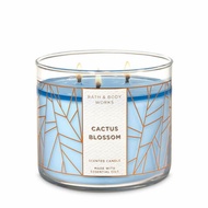 BATH AND BODY WORKS 3 WICK CANDLE CACTUS BLOSSOM GEOMETRY BBW❗LIMITED EDITION😍