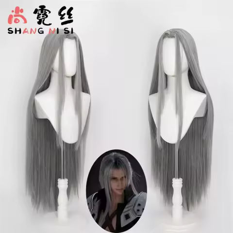 FF7 Final Fantasy Sephiroth Cosplay Costume Party Hair Anime Wig Wigs