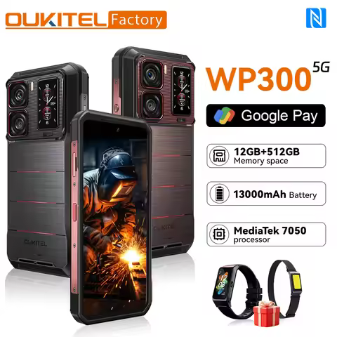 2025 NEW Oukitel WP300 Rugged Phone 6.78" FHD 120Hz Telephone Portable 36GB (12+24) GB+512GB 16000mA