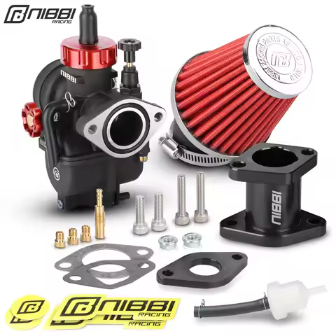 NIBBI PE Flang Carburetor Air Filter CNC Manifold Predator 212cc Set for Yamaha 192cc Honda GX160 Go