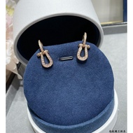 Hot Style Fashion Direct Sale Gold-Plated Micro Gold Horseshoe Shape Pull Ring Buckle Full Diamond E