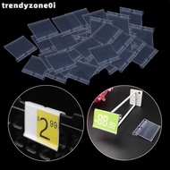 TRENDYZONE0I 50PCS Label Holder, Plastic Double line hook Price Tag Holder,  Transparent Signage Mul