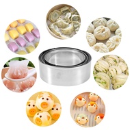 Dumplings Maker 8 Pcs Mold Set and Cutter for Chinese Wonton Gyoza Skin Tools