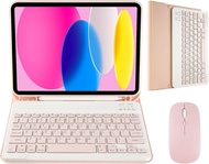 เคสคีย์บอร์ด MD สำหรับ iPad 10th รุ่น10.9นิ้ว2022 (A2696/A2757/A2777) ฝาครอบป้องกันบางพร้อมเคสคีย์บอ