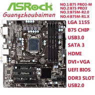 Used ASROCK B75 PRO3-M Motherboard Micro ATX / B75 PRO3  for INTEL LGA1155 B75 Desktop Motherboard DDR3 USB3.0 SATA3