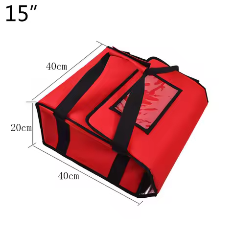 15 Inch Pizza Delivery Bag Insulated Pizza Bag Storage Temp Pizza Bag Foldable Insulated Lunch Box F
