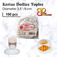100 pcs 3.5" inch Jar Liner paper Doilies 9cm White paper Doilies