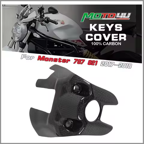 For Ducati Monster 797 821 2017 2018 Real Carbon Fiber Switch Keys Carbon Block Keys Cover Key Ignit