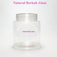 1 L Round PetToples PET Plastic Lidnatural Jar/ Bawang Goreng Snack Jar/ Sambal Jar/ 1000 Jar/ ML