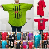 T-Shirt Wanita Saiz Besar 5XL Super 5XL Super Big Plus Size Women T-Shirt.