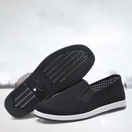 Old Beijing Cloth Shoes Men's Comfortable Black Cloth Shoes Handmade Practice Shoes Casual Shoes Tra