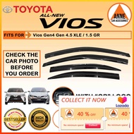 Window Rain Visor for Toyota Vios August 2018 2019 2020 2021 2022 2023 2024 2025 Vios E / XE / XLE /