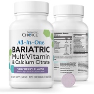 Bariatric Choice All-in-One Bariatric Multivitamin with Iron 120 Tablets - Very Berry | 1500mg Calci