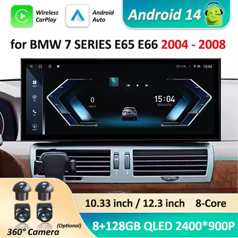 for BMW 7 SERIES E65 E66 2004 - 2008 CCC System Carplay Car Video Multimedia Player WiFi GPS Navigat