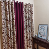 CA55Y - Guava Maroon Mid Sold Per Pc Or 3in1 Set Ring Curtain ( 5ft - 152cm To 7ft - 213cm )