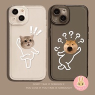 Funny Question Mark Dog For Redmi Note 13 12 11 11T 11E Pro Plus 11S 4G 5G K60 K50 K40 K30 Pro Ultra K60E Gaming K40S K30S Creative Transparent Phone Case