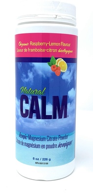 Natural Vitality Raspberry Lemon Natural Calm Ionic Magnesium Citrate Powder, 8 OZ
